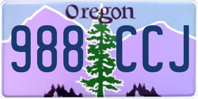 OR license plate 988CCJ