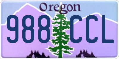 OR license plate 988CCL