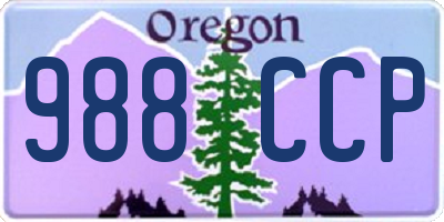 OR license plate 988CCP