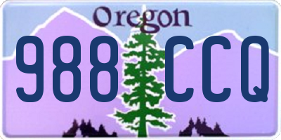OR license plate 988CCQ
