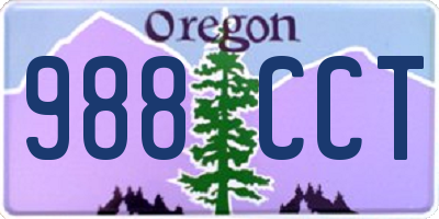 OR license plate 988CCT