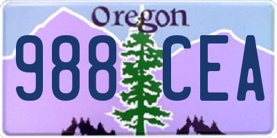 OR license plate 988CEA