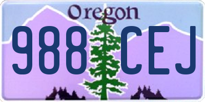 OR license plate 988CEJ