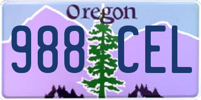 OR license plate 988CEL