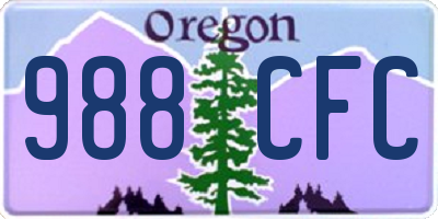 OR license plate 988CFC