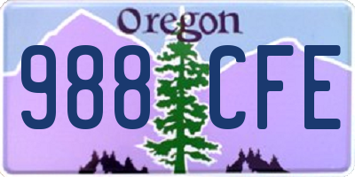 OR license plate 988CFE