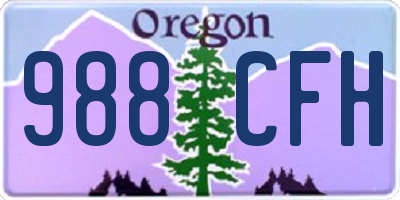 OR license plate 988CFH