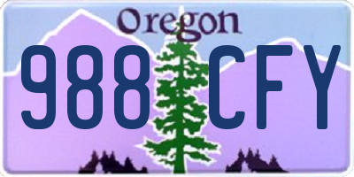 OR license plate 988CFY