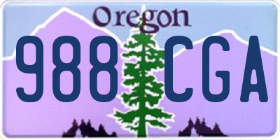 OR license plate 988CGA