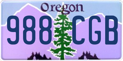 OR license plate 988CGB