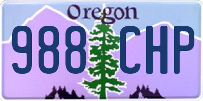 OR license plate 988CHP