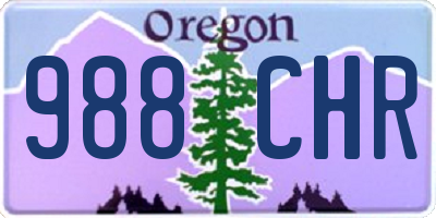 OR license plate 988CHR