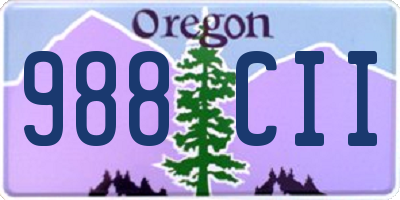 OR license plate 988CII