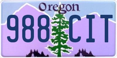 OR license plate 988CIT