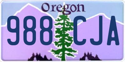 OR license plate 988CJA