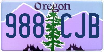 OR license plate 988CJB