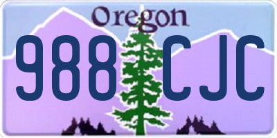 OR license plate 988CJC