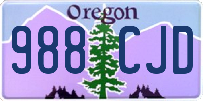 OR license plate 988CJD
