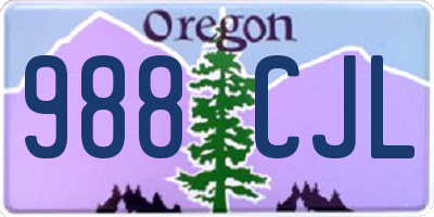 OR license plate 988CJL