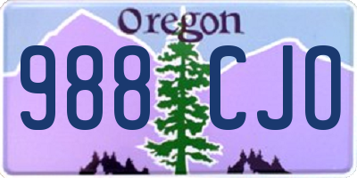 OR license plate 988CJO