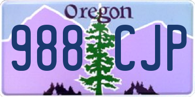 OR license plate 988CJP