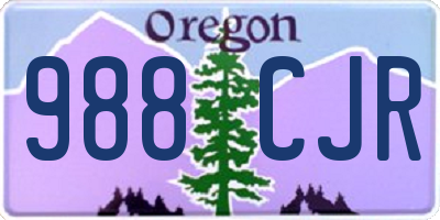 OR license plate 988CJR