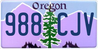 OR license plate 988CJV