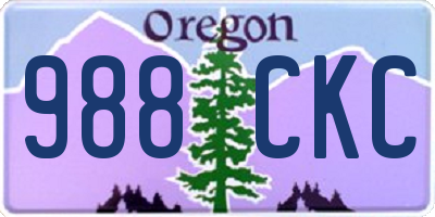 OR license plate 988CKC