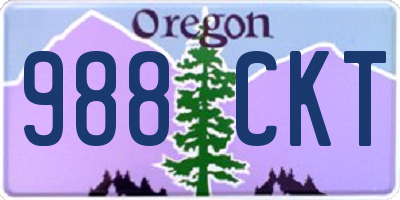 OR license plate 988CKT