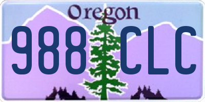 OR license plate 988CLC