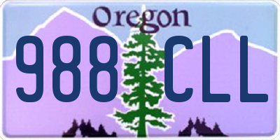 OR license plate 988CLL