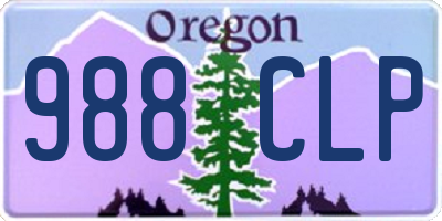 OR license plate 988CLP