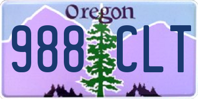 OR license plate 988CLT