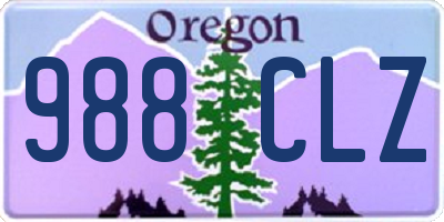 OR license plate 988CLZ
