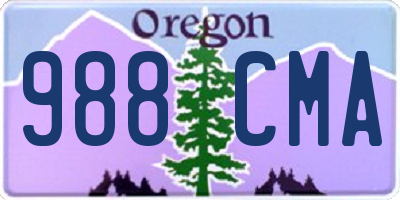 OR license plate 988CMA