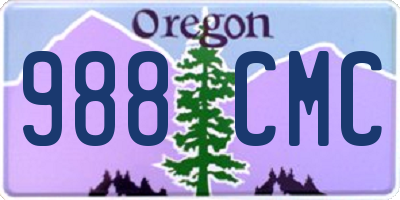 OR license plate 988CMC