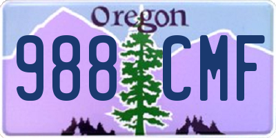 OR license plate 988CMF