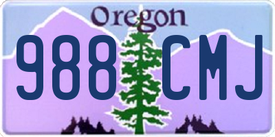OR license plate 988CMJ