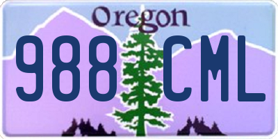 OR license plate 988CML