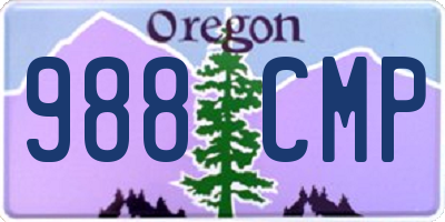 OR license plate 988CMP