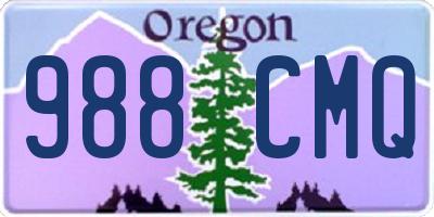 OR license plate 988CMQ