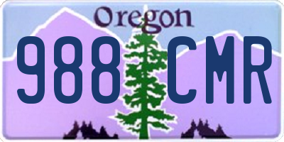 OR license plate 988CMR