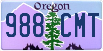 OR license plate 988CMT