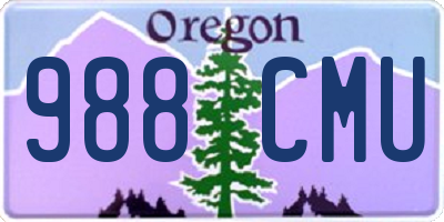 OR license plate 988CMU