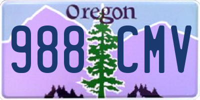 OR license plate 988CMV