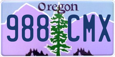 OR license plate 988CMX