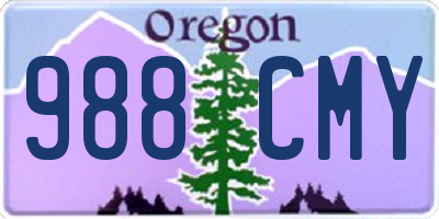 OR license plate 988CMY