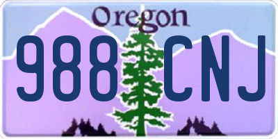 OR license plate 988CNJ