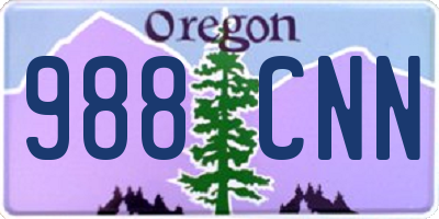 OR license plate 988CNN