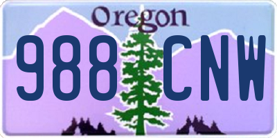 OR license plate 988CNW
